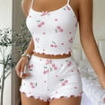 thumbnail image 3 of Cekizud Womens Pajamas Printed Bowknot Camisole Pajama Set Cute Homewear,Sizes S-2XL, 3 of 5