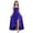 Blue2, variant on Girls Maxi Dress Sleveless Square Neck Asymmetrical Layered Ruffle Princess Dress Swing Birthday Party Long Dress 5-14 Years