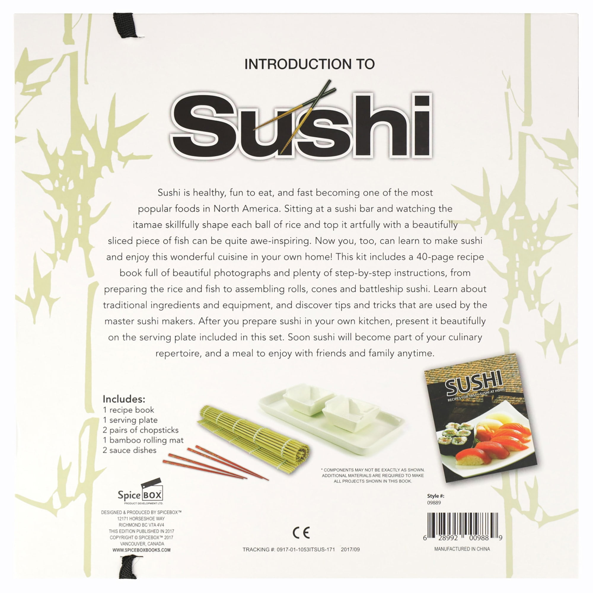 Silk Chef Sushi Kit - Sushi Making Kit For Beginner - Sushi Kit With Recipe  Book