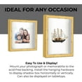 thumbnail image 4 of 18x32 Shadow Box Frame Gold | 1.625 inches Deep Real Wood Contemporary Shadowbox Display Frame | UV, 4 of 8