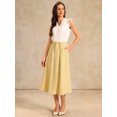 thumbnail image 2 of DARING DIVA Women's A Line Elastic High Waist Maxi Skirts Medium Yellow, 2 of 6