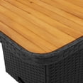 thumbnail image 3 of vidaXL 3 Piece Garden Dining Set with Cushions Black Poly Rattan, 3 of 5