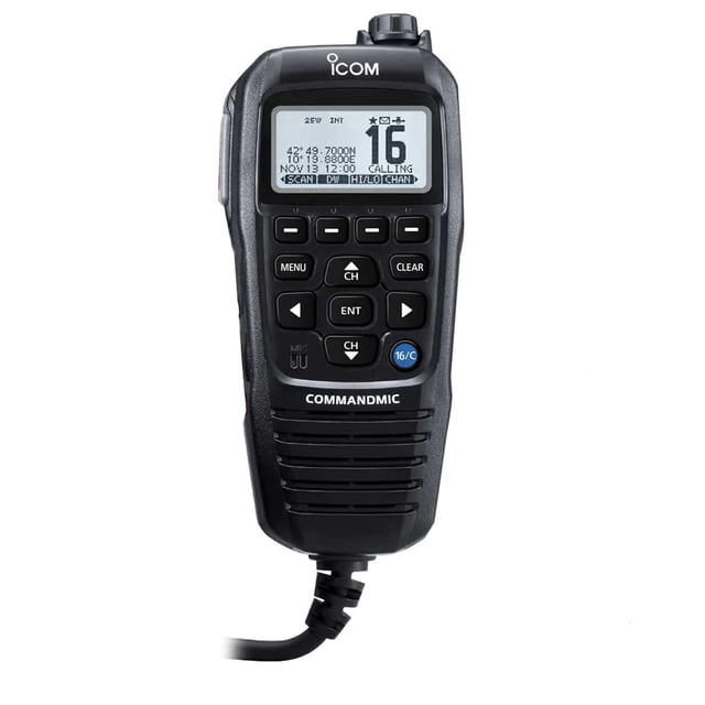 Micrófono de Comando ICOM IV para Equipo de Pesca Negro