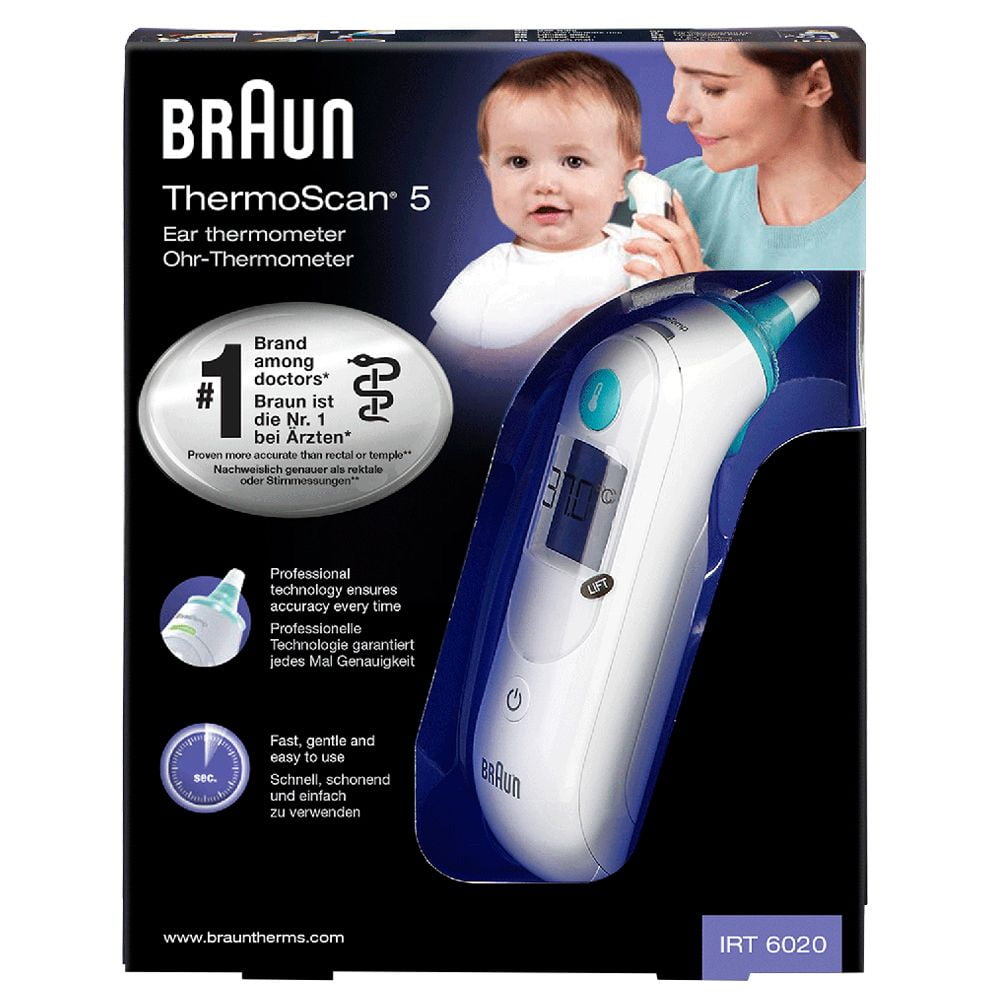 NEW Braun Digital Ear ThermoScan 5 Thermometer IRT6020US FAST Ship! 