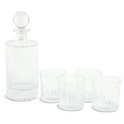 Thyme & Table Whiskey Decanter and Cocktail Glasses, 5-Piece Set