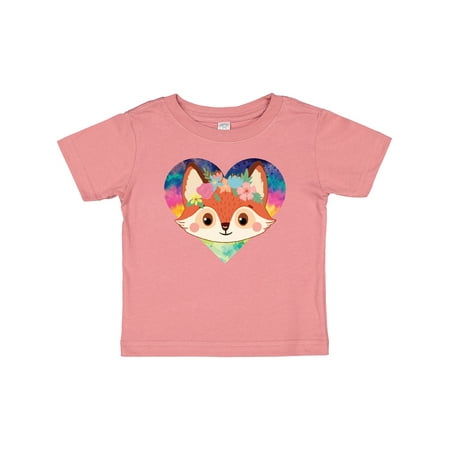 

Inktastic Fox Lover Heart Cute for Girls Gift Baby Girl T-Shirt