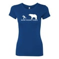 thumbnail image 2 of Wild Bobby Ancient Personal Trainers Funny Bear Chase Women Slim Fit Junior Tee, 2 of 6