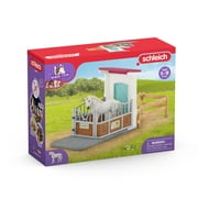 Schleich - Horse Club: Horse Stall Extension Playset with Horse Figurine & Stall, Trough & Accessories, 21 Pcs