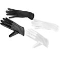 thumbnail image 2 of Miangastore 2 Paires de Gants de Mariage Style Simple Gants en Maille Mode Gants de Robe de Mariée Fournitures de Mariage pour Femmes Dames (Blanc + Noir), 2 of 8