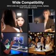 thumbnail image 5 of Luz para selfies con clip, 78 cuentas LED, luz de vídeo LED de 9 colores regulable 2600-6000K con batería de 3000 mAh, CRI 95+, 3 modos de luz, 5 of 5
