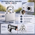 thumbnail image 6 of KuKeDi Outdoor Faucet Lock with Key, Water Spigot Lock Cover with Padlock, Metal Hose Bib Lock for Outdoor Valve Protection, Black, 6 of 7