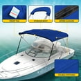 thumbnail image 3 of Seal Skin Covers 4 Bow Bimini Top Replacement Cover, Waterproof Canvas Boat Canopy Without Frame 96" L 91"-96" W Blue Color, 3 of 7