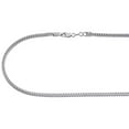 thumbnail image 2 of Real 10K White Gold 3D Hollow Franco Box Link Chain 2mm Necklace 18 Inches, 2 of 4