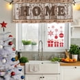 thumbnail image 5 of 2 Pack Valances for Window, Vintage Farmhouse Short Curtains for Kitchen Bedroom Living Room, Retro Home Text Country Star Wooden Rod Pocket Small Window Treatment Valance Drapes 42 x 12 Inch, 5 of 8