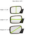 thumbnail image 4 of Fits 10-15 Panamera Left Driver Mirror Glass Lens Alternative Direct Fit Over Glass For Heated or Auto Dimming Type Mirrors w/Adhesive USA, 4 of 7