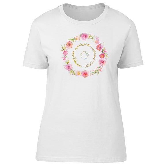 Beautiful Wreath With Flowers Tee Women's -Image by Shutterstock
