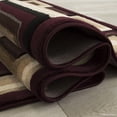 thumbnail image 2 of Allstar Burgundy Squares Modern Geometric Area Rug (5' 2" x 7' 2"), 2 of 7