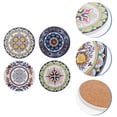 thumbnail image 3 of 4pcs Anti-skid Cup Mat Water Absorbing Cork Based Mat Ceramic Bowl Mats, 3 of 8