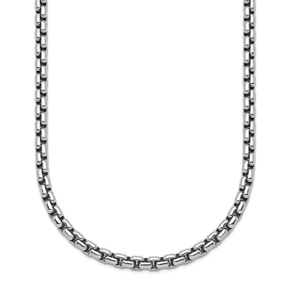 925 Sterling Silver Rhodium Plated 4mm Box Chain Necklace 18 Inch Chain Necklace for Women and Men