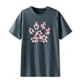 thumbnail image 4 of IROINNID Summer Tops For Women Loose Basic T-Shirt Round-Neck Print Short Sleeve Printing Loose Blouse T-Shirt, 4 of 5