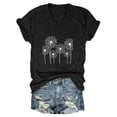 thumbnail image 4 of Women's Fashion Casual V Neck Floral Print Top Short Sleeve T Shirt, 4 of 4