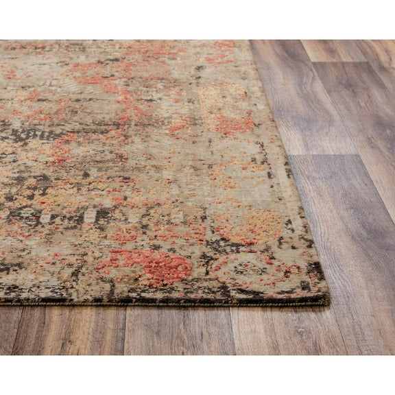 Alora Decor Alure 10' x 13' Abstract Green/Copper/Beige Hybrid Area Rug