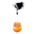 thumbnail image 2 of Wobbling Cat Toy, Wobbling Interactive Cat Toy with Feather Built in Mint Ball Relieve Boredom Interesting Interactive Teaser Cat Toy for Engaging Play, 2 of 8