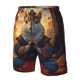 thumbnail image 4 of Fotbe Maple Leaf Meditating Squirrel Trajes de Baño Estampados para Hombre, Shorts de Verano de Secado Rápido, Ropa de Playa, Bañadores-X-Large, 4 of 6