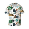 thumbnail image 6 of Kdxio Men's Hawaiian Shirt for Men Short Sleeve Shirt Back To School A Summer Casual Holiday Beach Button Down T-Shirts, 6 of 7