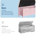 thumbnail image 2 of Qinaqin 39.4-Inch de Profundidad Madera Almacenamiento Bench con 2 Seguridad cm Alturainges Entryway Benches Flip-Top Grande Trunk para Living Sala Dormitorio (Easy Assembly), 2 of 7