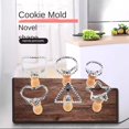 thumbnail image 4 of Household Zinc Alloy Biscuit Mold Pastry Cake Snack Mold Kitchen Oak Handle Cookie Cutter Baking Utensils, 4 of 6