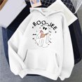 thumbnail image 3 of Boo Jee Halloween Hoodies for Women 2025 Boojee Ghost Graphic Halloween Sweatshirt Hoodie Pullover Tops, 3 of 4