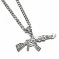 thumbnail image 3 of Gargantilla de moda para hombre y mujer, collar con colgante de pistola, diamantes de imitación de cristal, cadena de onda de agua Punk, regalo de joyería 2022, aleación creativa de 51-80cm, 3 of 4