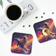 thumbnail image 4 of Pofeuu Astronaut Dolphin Print Coasters for Drinks, 4Pack PU Leather Coasters, Bar Drink Coasters for Tabletop Protection, Furniture from Damage-Square, 4 of 6
