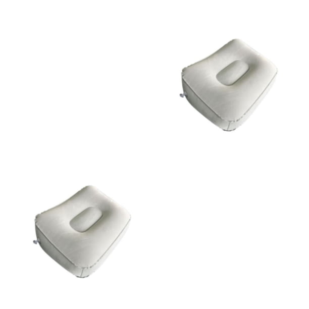 Reposapiés inflable de PVC almohadilla de viaje para avión Gris 2Conjunto Matsuzay