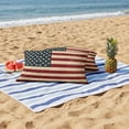 thumbnail image 5 of 2 Pack Outdoor Waterproof Throw Pillows, USA Flag Stars and Stripes Decorative Rectangle Pillow Case Patio Pillows for Chair Couch Sofa 20x12in, 5 of 9