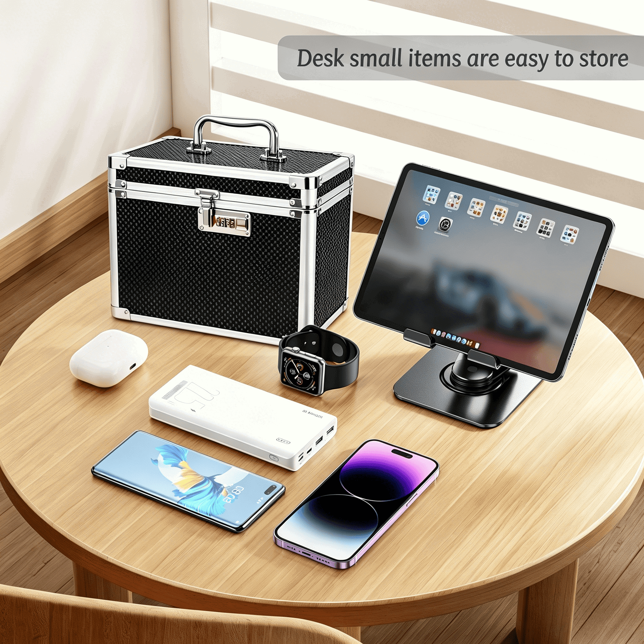 Combination Lock Box, Security Lock Boxes for Documents, Valuables, Medicine & Money - 10 x 7.25 x 7.75 Inch-Black