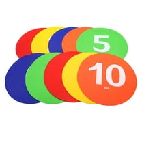 QccHieUs 10 Pieces Numbered Spots Markers 9.06 inch Flat Cones for Gym Exercise Field
