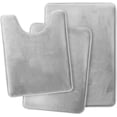 thumbnail image 5 of Clark - Juego de alfombras de baño de espuma viscoelástica para baño, terciopelo absorbente antideslizante, alfombrillas de baño de secado rápido, alfombra de baño y alfombra de contorno, juego de 3 p, 5 of 5