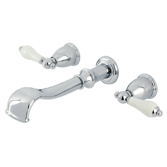 Kingston Brass KS5021PL  Two-Handle Wall Mount Roman Tub Faucet, Polished Chrome