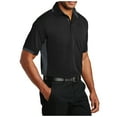 thumbnail image 3 of Yellow Rooster Mens Dry Zone Colorblock Ottoman Polo Black/ Iron Grey XS, 3 of 4