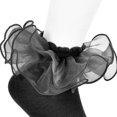 thumbnail image 2 of 2 Pairs Toddler Socks Girls Kids Cute Big Double-Layer Lace Frilly Dress Ruffle Socks for Little Girls, 2 of 6