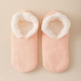 thumbnail image 2 of Ticikt Women's Soft Sole Slipper Socks with Grippers, Thick Warm Cozy Sherpa Lined Home Socks Set, Knitted Non- Fluffy Winter House Bedroom Slippers, 2 of 5