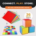thumbnail image 3 of BalanceFrom 36-Pack 12”x12” Interlocking Puzzle Play Mat, 0.4” Thick, Multicolored, 3 of 11