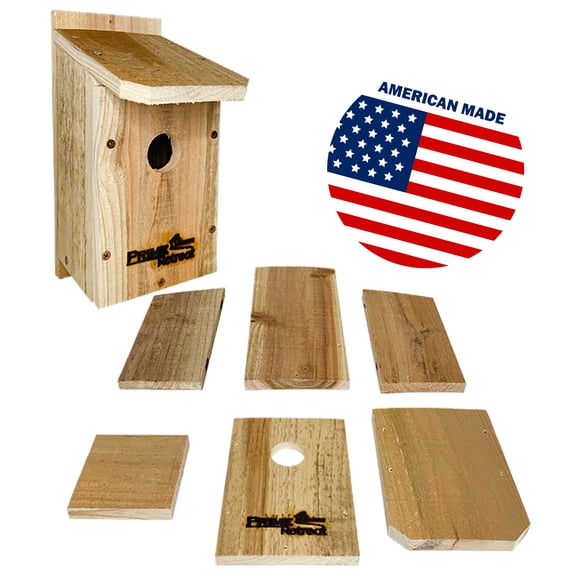 DIY Bluebird House by Prime Retreat - Precut Cedar Birdhouse Kit for Kids & Adults - Easy Assembly Nest Box for Bluebirds - Durable Outdoor Wooden Bird House Project for Backyard Birding & Education