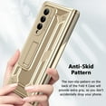 thumbnail image 5 of Samsung Z Fold 4 Case with Hinge Protection, Fold 4 Phone Case Magnetic Hinge Cover Built-in Screen Protector Kickstand Full Body PC Protective Case for Samsung Galaxy Z Fold 4 - Black, 5 of 13