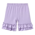 thumbnail image 2 of Ruyang Girls Slim Fit Cotton Shorts Ruffle Soft Elastic Waist Casual Shorts Lightweight Outdoor Athletic Jogger Shorts 3-8 Years, 2 of 7