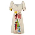 thumbnail image 5 of HAITI : Vintage Travel Advertising Print Dress prom dresses beach dresses, 5 of 6