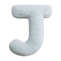 Honeeladyy Letter Pillow English Letters Pillow Soft Initial Throw Cushion Decorative Alphabet Letter Pillows Cozy 26 English Letters Throw Pillow for Living Room Sofa Couch Bed Car Decoration (J)
