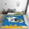 thumbnail image 6 of Custom Los Angeles Blanket Personalized Throw Blankets Name and Number for Men Women Boy Football Style Decor Gifts, 6 of 6